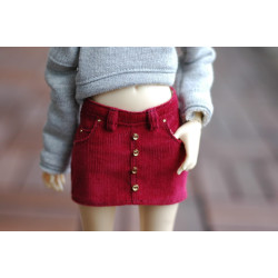 Corduroy Button-Up Skirt
