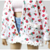 Strawberry Oversized Cardigan with pocket and lace