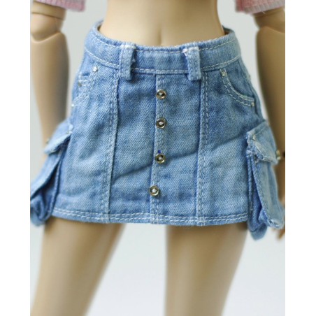 Denim Cargo Skirt