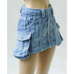 Denim Cargo Skirt