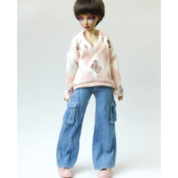 Wide Leg Cargo Denim