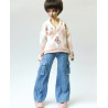Wide Leg Cargo Denim
