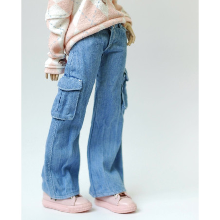 Wide Leg Cargo Denim