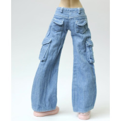Wide Leg Cargo Denim