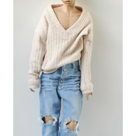 Oversized V-neck sweater