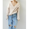 Oversized V-neck sweater