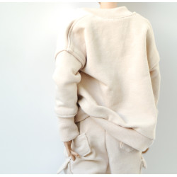 Oversized Sweatshirt Bomber