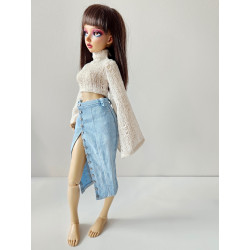 Costal Flare High Neck Knit