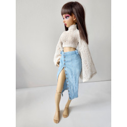 Costal Flare High Neck Knit