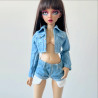 Denim Hot Shorts with sticking pockets