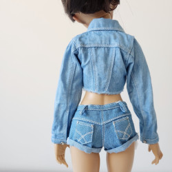 Raw Edge Cropped Denim Jacket