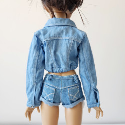 Oversized Cropped Denim Jacket