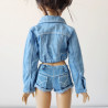 Oversized Cropped Denim Jacket