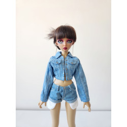 Oversized Cropped Denim Jacket