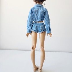 Oversized Cropped Denim Jacket