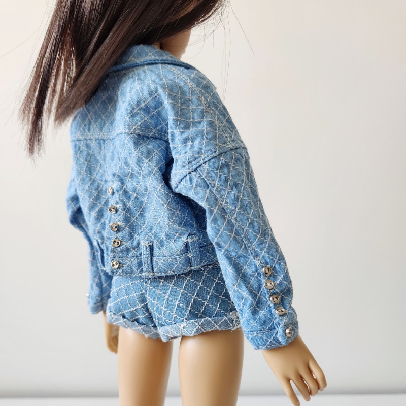 Oversized Quilted Industrial Denim Jacket