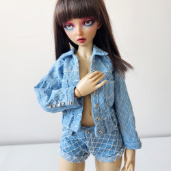 Oversized Quilted Industrial Denim Jacket