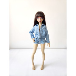 Oversized Quilted Industrial Denim Jacket