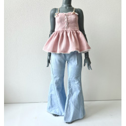 DDD MISS MARIONETTE Sweetline Peplum Cami PINK