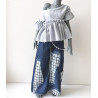 DDD MISS MARIONETTE Oversized Ruffle Tee BLUE