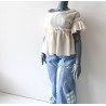 DDD MISS MARIONETTE Oversized Ruffle Tee OAT