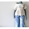 DDD MISS MARIONETTE Oversized Ruffle Tee OAT