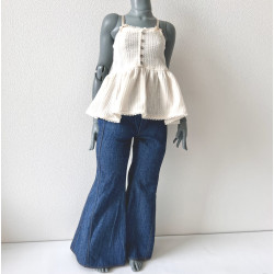 DDD MISS MARIONETTE Retro Split Denim NAVY