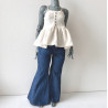 DDD MISS MARIONETTE Retro Split Denim NAVY