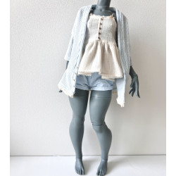 DDD MISS MARIONETTE Folded Shorts ICE BLUE