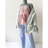 DDD MISS MARIONETTE Oversized Knit Cardigan with pocket and lace MINT