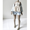 HC JOA Oversized Knit Cardigan with pocket and lace BLUE
