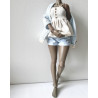 HC JOA Oversized Knit Cardigan with pocket and lace BLUE