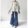 HC JOA Oversized Knit Cardigan with pocket and lace MINT