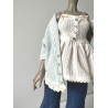 HC JOA Oversized Knit Cardigan with pocket and lace MINT