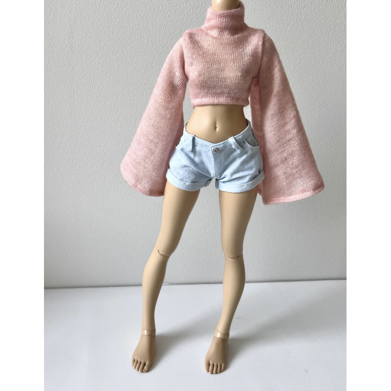 MNF Costal Flare High Neck Knit PINK