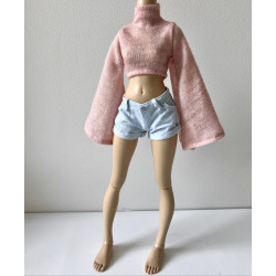MNF Costal Flare High Neck Knit PINK