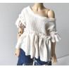 MNF Oversized Ruffle Tee OAT