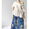 MNF Oversized Ruffle Tee OAT