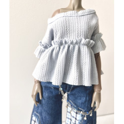 HC JOA Oversized Ruffle Tee BLUE