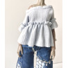 HC JOA Oversized Ruffle Tee BLUE