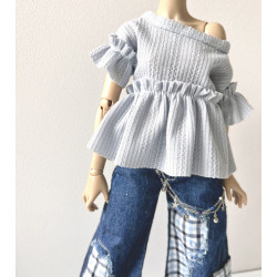 MNF Oversized Ruffle Tee BLUE
