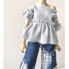 MNF Oversized Ruffle Tee BLUE