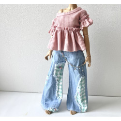 MNF Oversized Ruffle Tee PINK