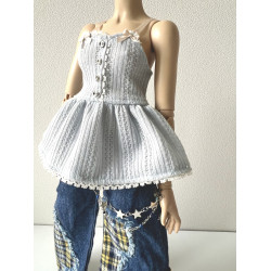 MNF Sweetline Peplum Cami BLUE