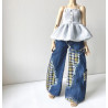 MNF Sweetline Peplum Cami BLUE