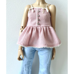 MNF Sweetline Peplum Cami PINK